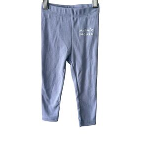 Zara Disney Minnie Mouse Light Purple Ribbed Leggings 1.5 years